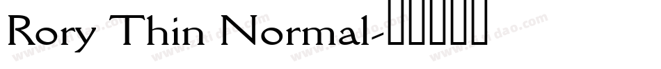 Rory Thin Normal字体转换